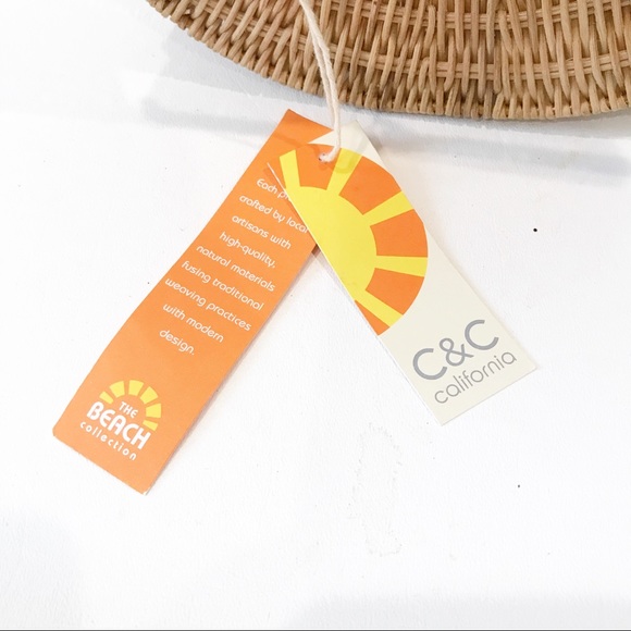 Sold C&C California Straw Rattan Bag Crossbody NEW - Picture 6 of 9